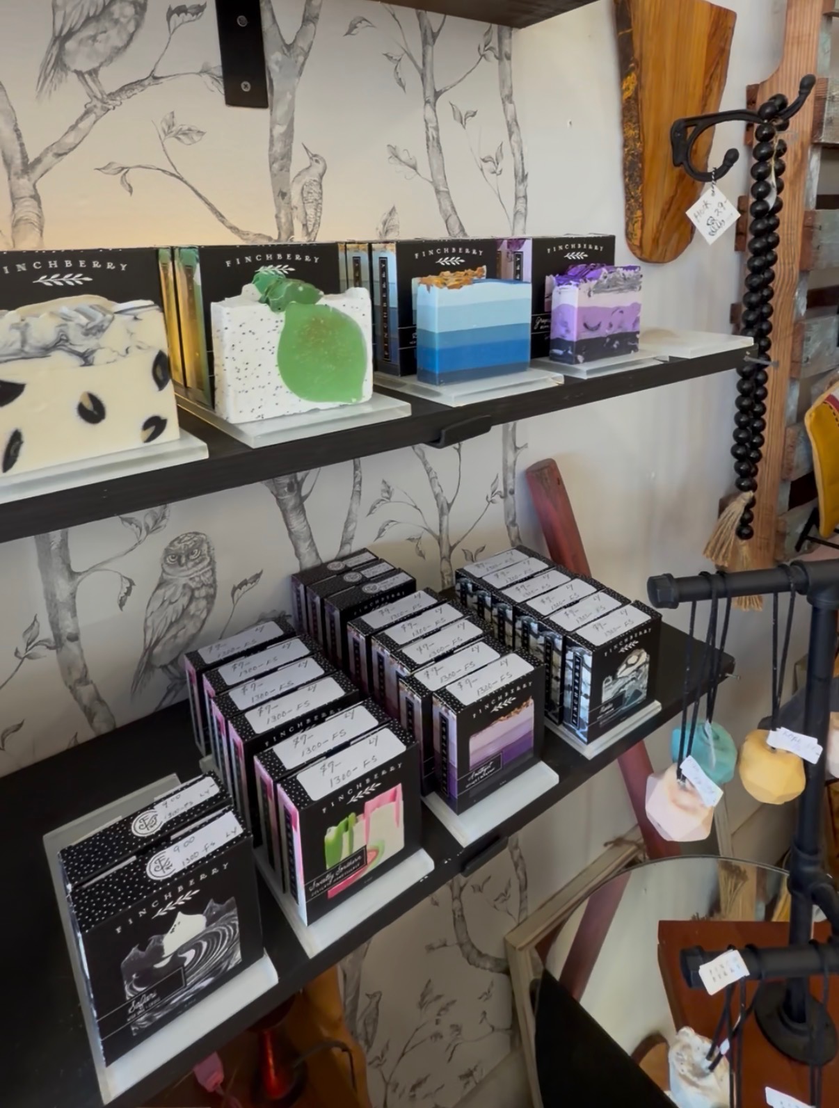 Finchberry artisan soaps and bath products at Bare Wood Market